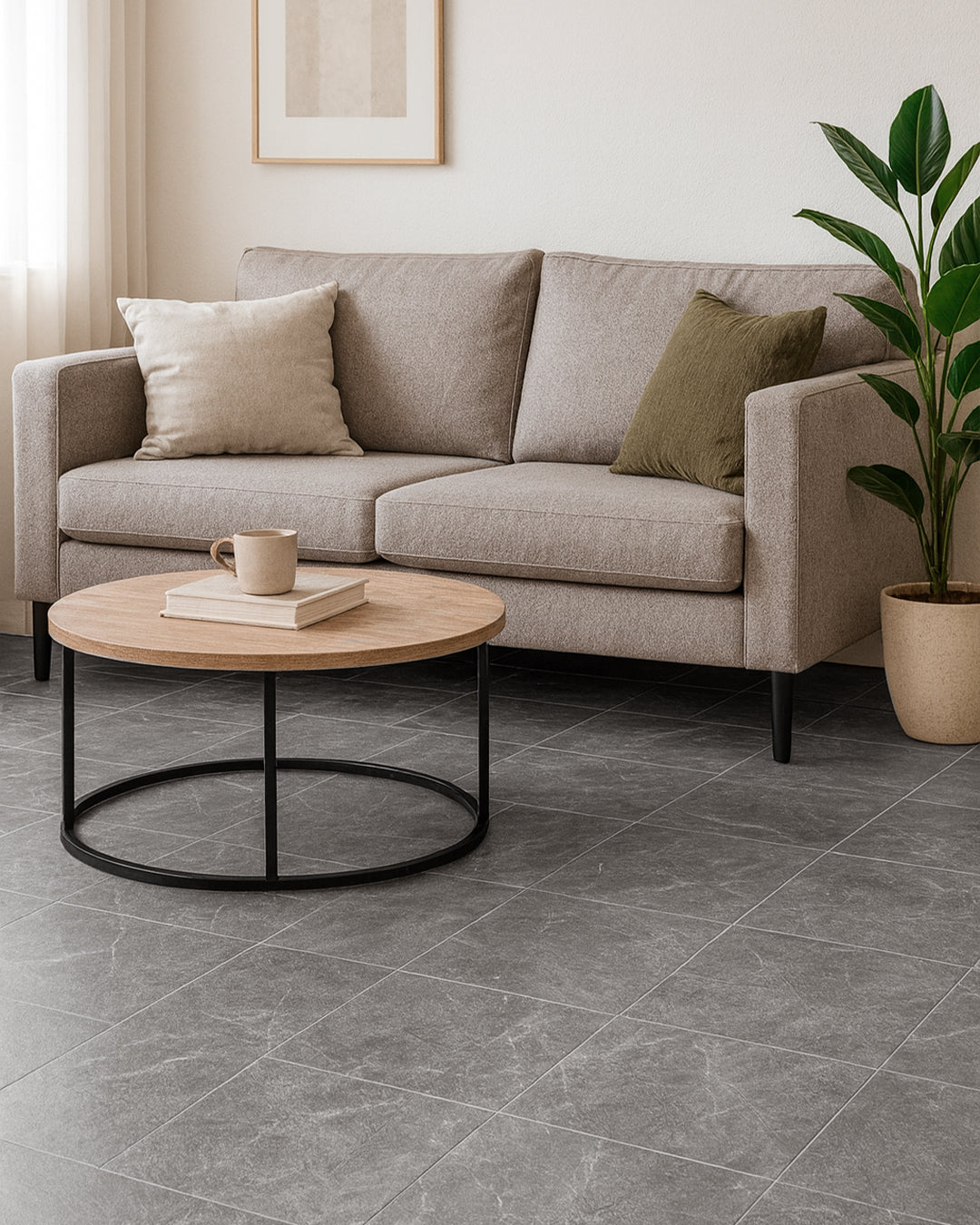 Piso Vinílico Grey marble