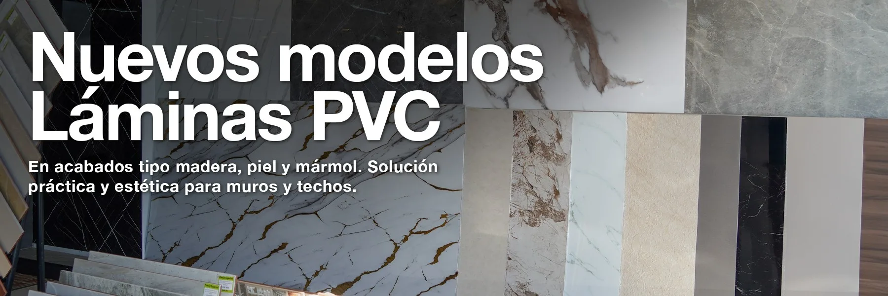 Láminas PVC tipo mármol