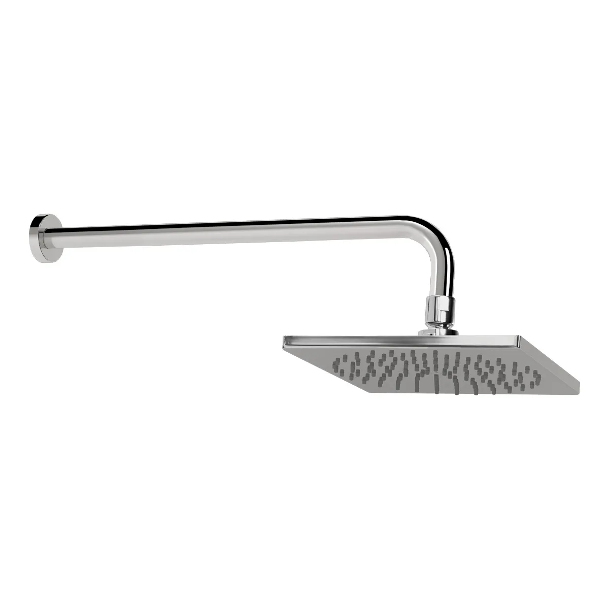Regadera de 8" Cuadrada Brazo y Chapetón Anticalcáreo