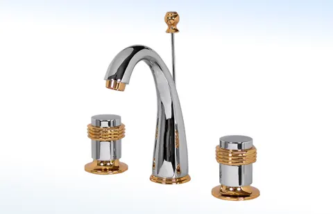 Mezcladora para Lavabo de 8” a 12” con Desagüe Automático 19-GH 