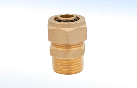 Nudo de Inserción Macho de Latón para Tubo de Plástico con Alma de Aluminio 81-APL 